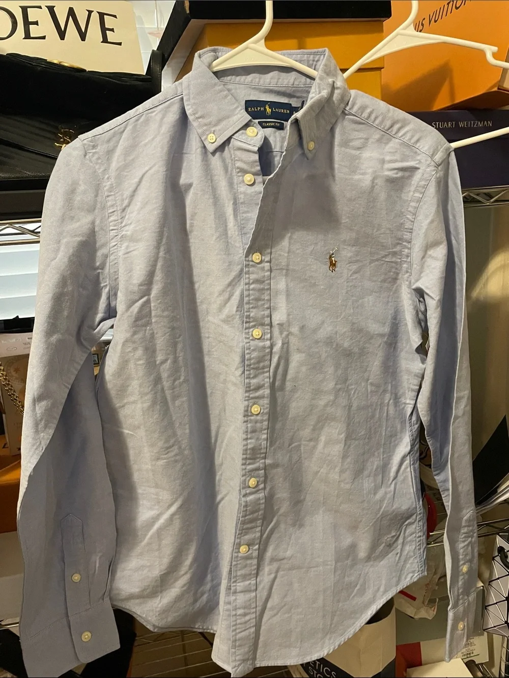 Ralph Lauren Light Blue Button-Down Oxford Shirt - Embroidered Pony